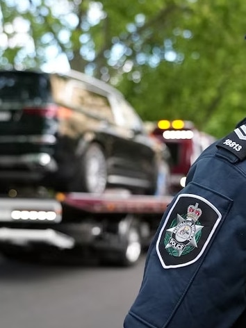 Luxury vehicles such as Mercedes wagons were seized as part of the operation. Picture: AFP