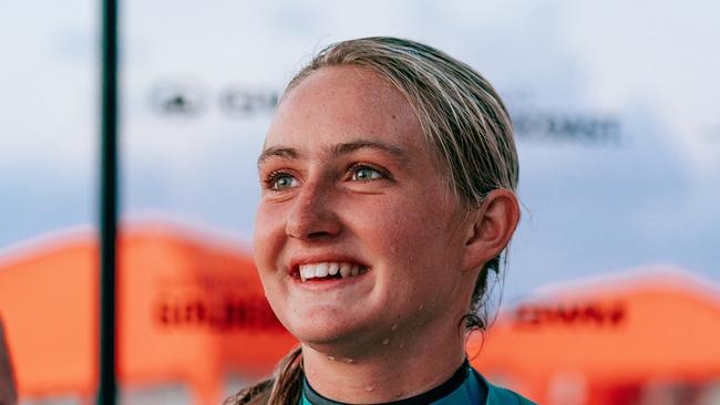 Kerr has placed an emphasis on having fun with her surfing. (Photo by Andrew Shield/World Surf League)