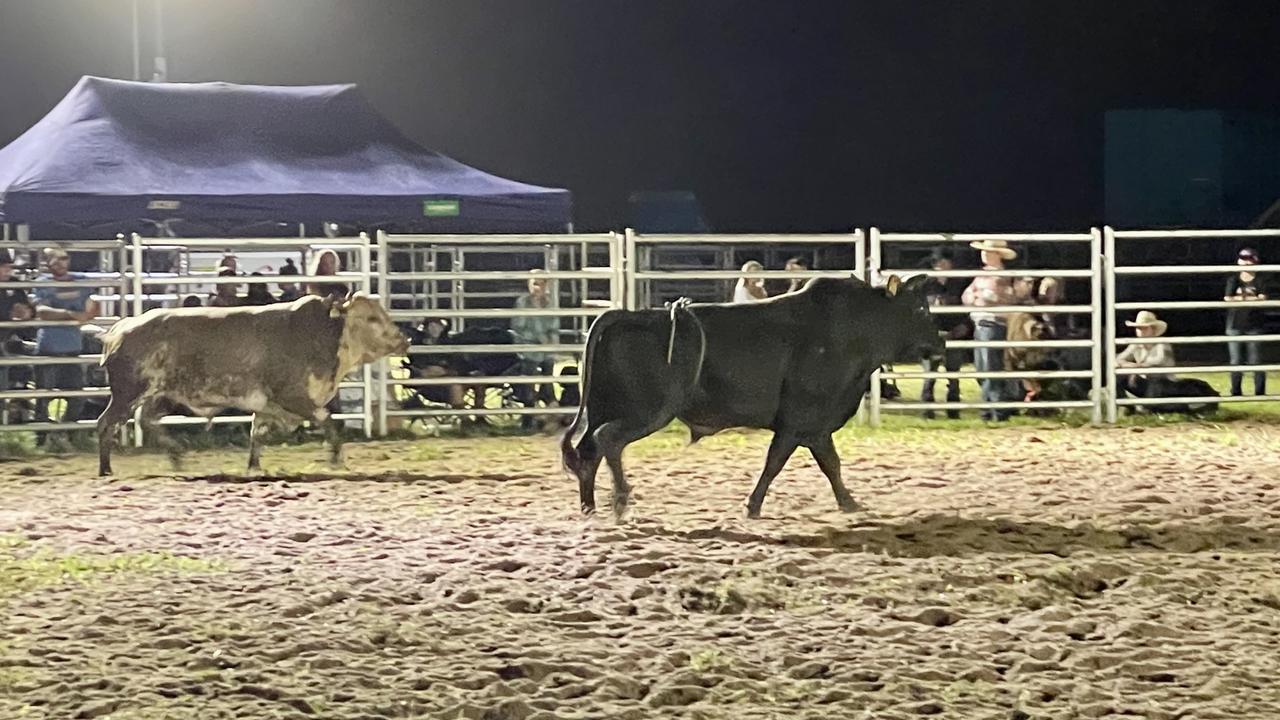 Action in the ring at the Sarina CRCA Rodeo. Photo: Janessa Ekert