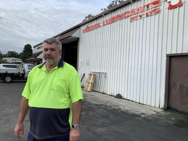 Masterol Foods and Veedol Lubricants manager David Liston outside the Carole Park facility that has been subject to an ongoing dispute over a development application.