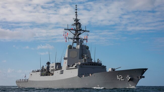 The Air Warfare Destroyer Sydney. The US Navy has asked for an Australian warship to join an expanded international task force in the Red Sea in response to growing attacks on shipping by Iran-backed militia.