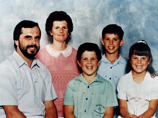 The De Gruchy family, Wayne, Jenny, Adrian, Matthew and Sarah. Jenny, Adrian and Sarah were brutally murdered in their home in 1996.