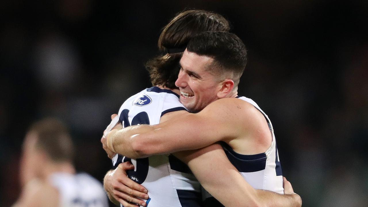 What a result for Geelong. Photo by Sarah Reed/AFL Photos via Getty Images)