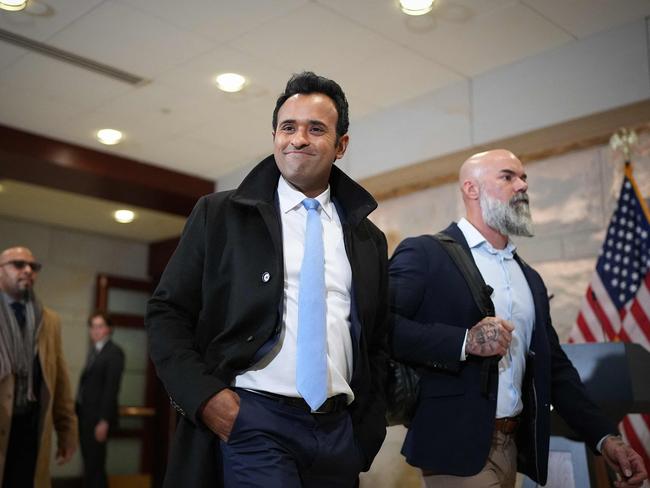 Businessman Vivek Ramaswamy, Co-Chair of the newly announced Department of Government Efficiency (DOGE), arrives at the US Capitol. Picture: Getty Images via AFP