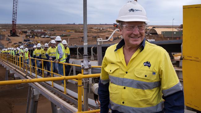 Andrew Forrest at Fortescue’s Iron Bridge magnetite project.