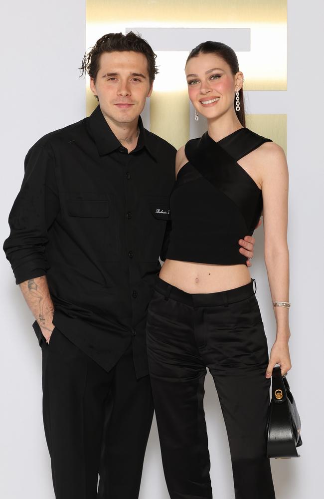 Brooklyn and Nicola Peltz Beckham did not attend David Backham’s 50th birthday bash. Picture: Pascal Le Segretain / Getty Images
