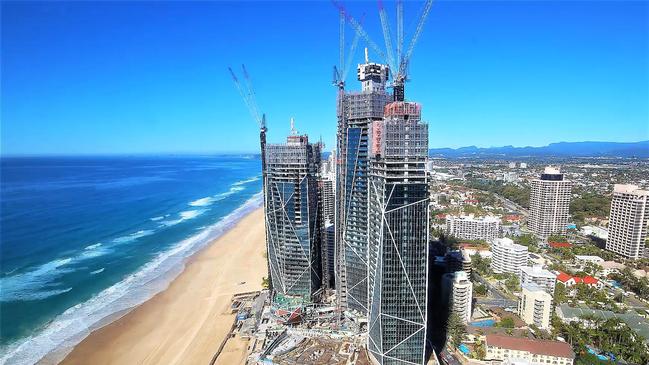 The Jewel towers at Surfers Paradise are near completion.