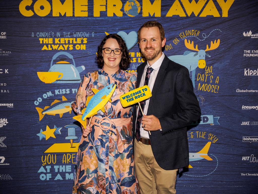 Sarah and Ben Hunt at the opening night function for The Empire's Come From Away at The Rock, Friday, March 14, 2025. Picture: Hey Media