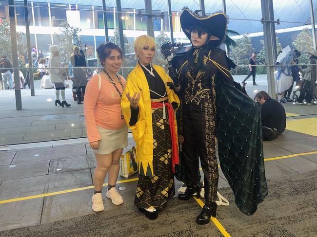 The PAX Aus Convention at the Melbourne Convention and Exhibition Centre (MCEC) on Saturday, October 12, 2024: Rae Flores, Knrai and Prince (@princeoftofu). Picture: Jack Colantuono