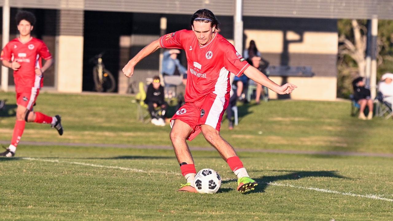 Charlie Bradshaw has been in top form for the Nambour-Yandina Utd FQPL3 team in 2022. Picture: Nikki Grigg Photography