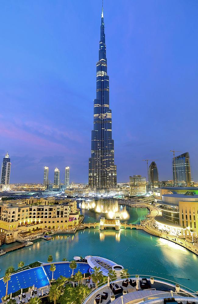 Dubai's Burj Khalifa at dusk, the world's tallest building. Picture: Dubai Tourism.