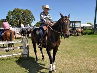 WORTH THE TRIP: Robyn Drake travelled from Brisbane to take part. Raised in Hughenden, Drake took a break from riding for 25 years before recently returning to her childhood passion. Picture: Mackenzie Colahan