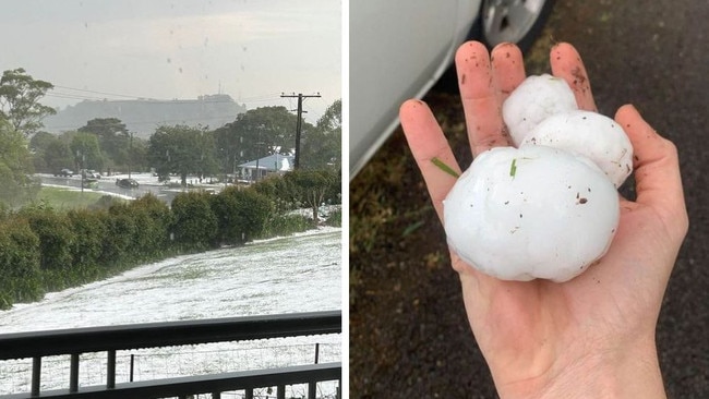 Hail has smashed the Sunshine Coast.