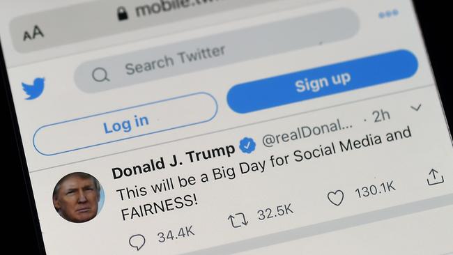 US President Donald Trump’s account may have been accessed in a large Twitter hack. Picture:Olivier DOULIERY / AFP