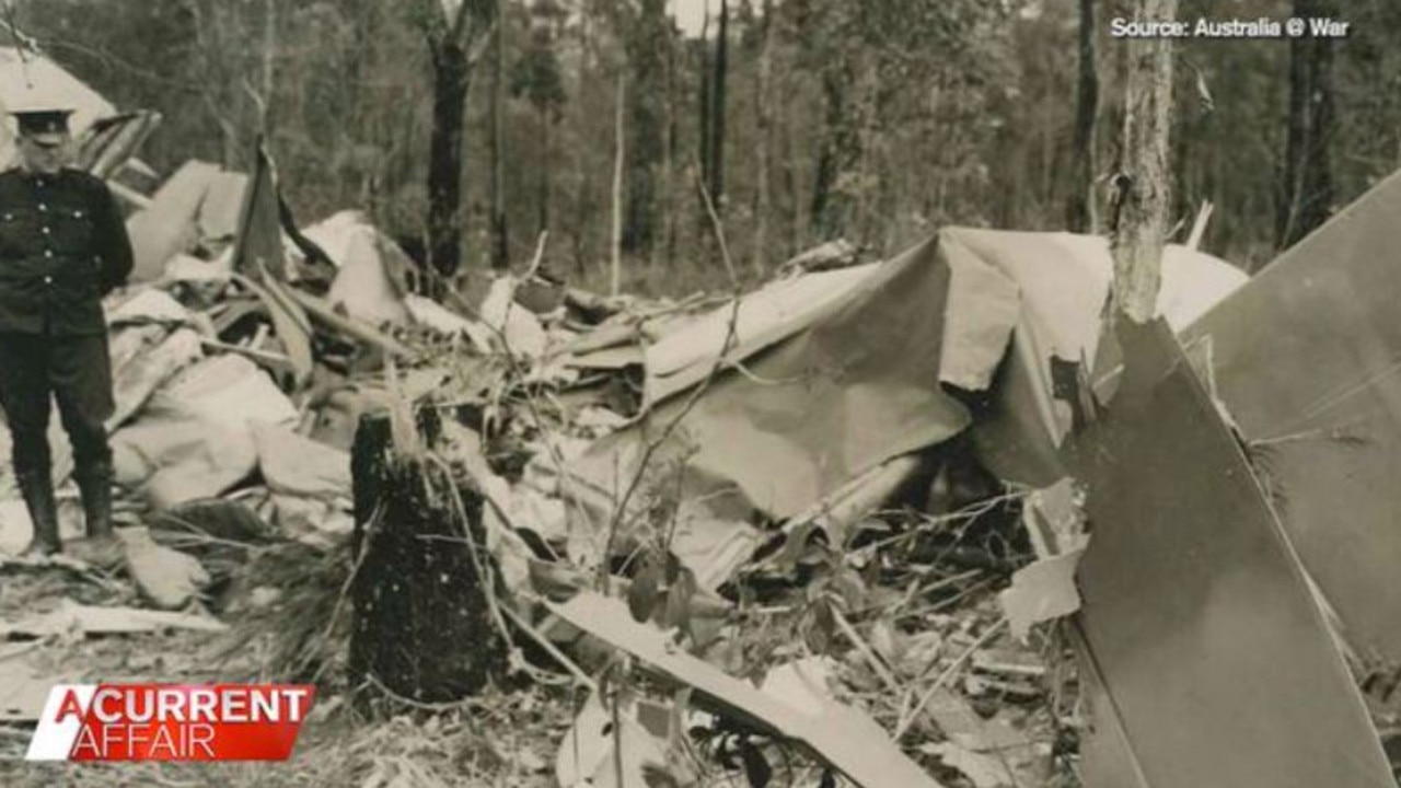 The aircraft crashed in February 1942 and there are still pieces of history being unearthed. Picture: A Current Affair