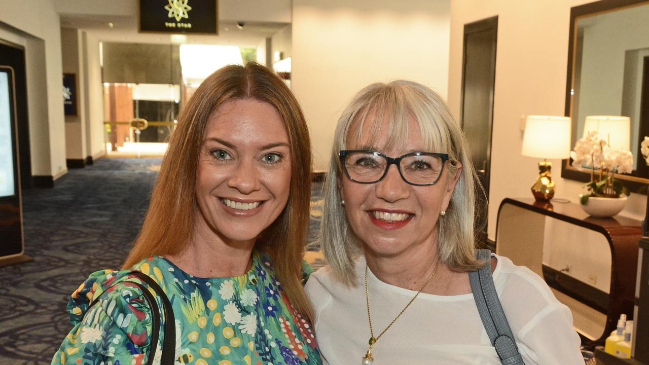 Nicole Doyle and Mary-Ann Selosse at GC Community Fund Christmas Appeal breakast at The Star Gold Coast. Pic: Regina King