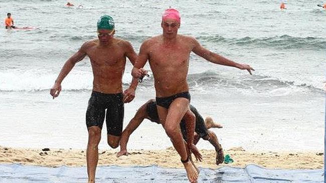 Close finish for Roughwater swim