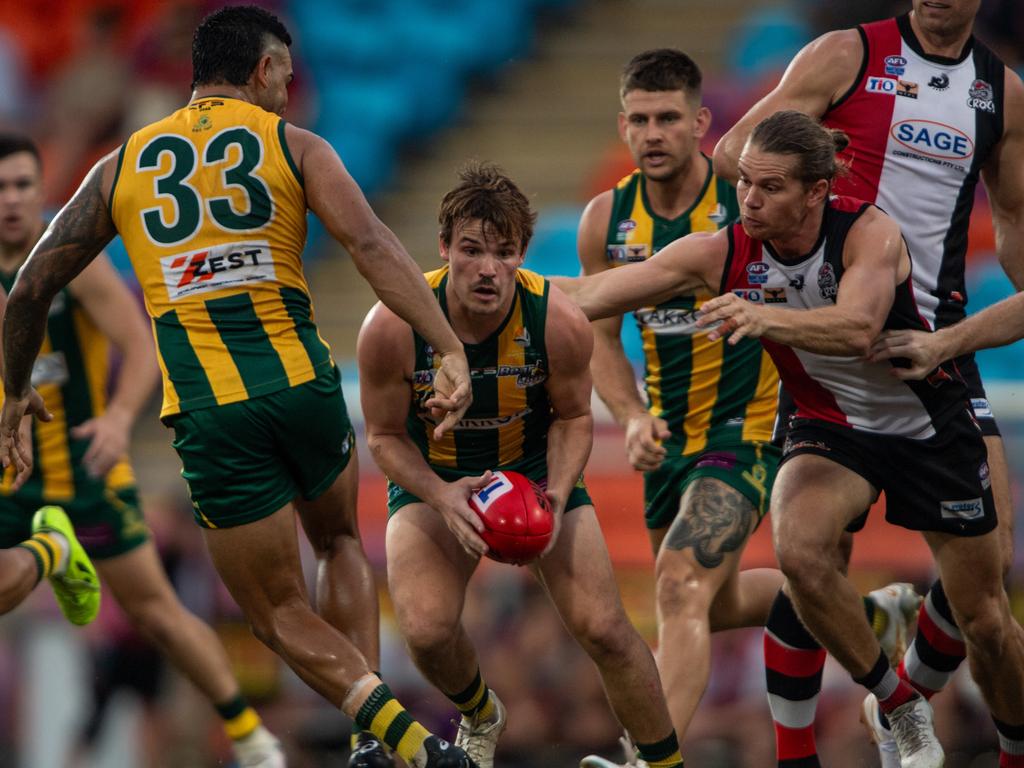 There is plenty of young talent as well as some ex-AFL players in the NTFL. Picture: Pema Tamang Pakhrin