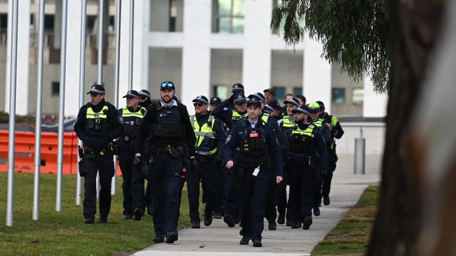 Federal police were out in force. Picture: Supplied