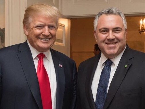 Ambassador Joe Hockey with US President Donald Trump. Picture: Instagram