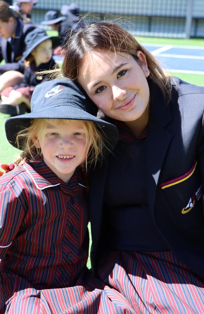 Ballarat Christian College preps started their first morning with Year 12 buddies. Picture: Ballarat Christian College