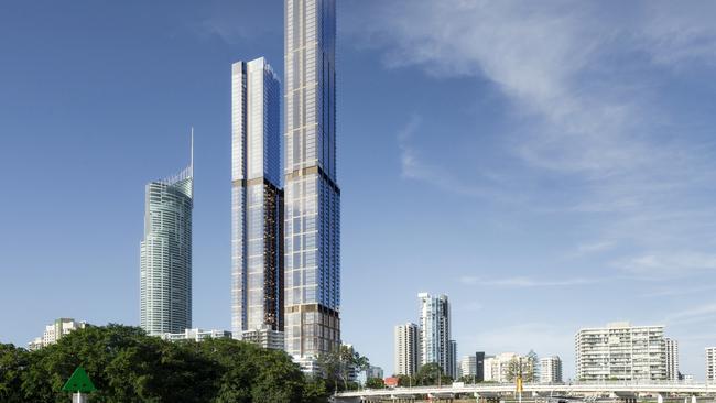 Artist impression of the Orion Towers proposed for Surfers Paradise