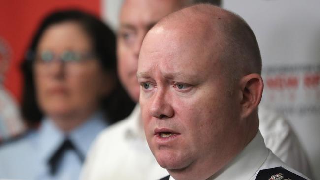 RFS Commissioner Shane Fitzsimmons said Saturday was a ‘very difficult day’ as the fires in NSW burned through numerous properties. Picture: AAP