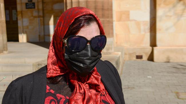 Patricia Tirimacco leaves the Adelaide Magistrates Court. Tirimacco pleaded guilty to assaulting a young disabled man in her care. Picture: NCA NewsWire /Brenton Edwards