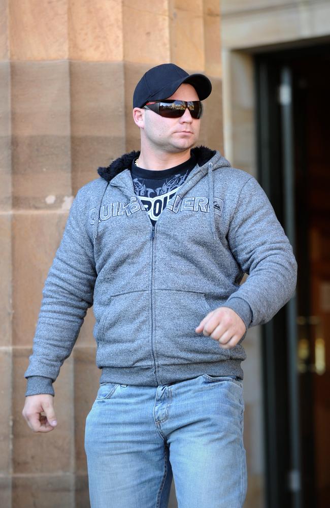 Bikie Jamie Brown leaving the Adelaide Magistrates Court in 2011.