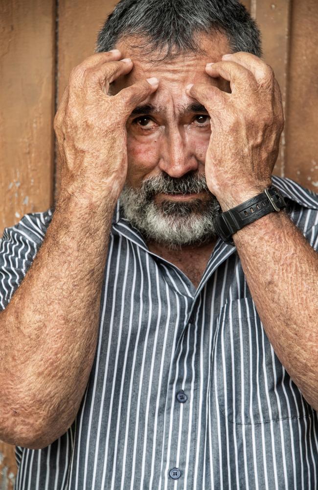 Witness and fireman Joe Torrisi explains how he escaped the fire and explosion at the Serves You Right Cafe in Ravenshoe in 2015 after giving harrowing testimony at the inquest into the disaster today in Atherton . Pic by Brian Cassey