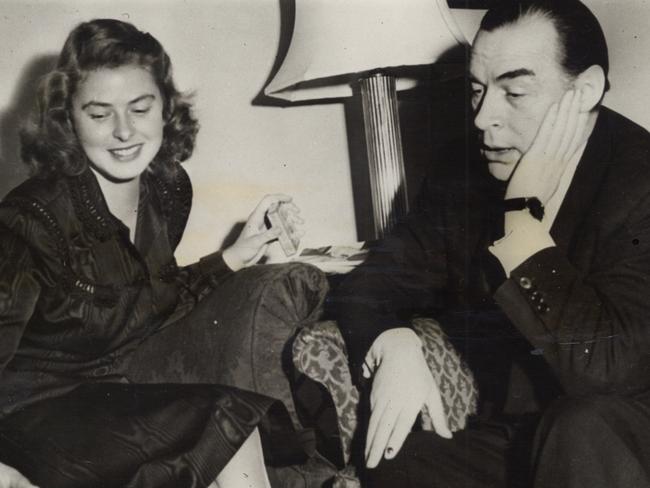 Author Erich Maria Remarque with actor Ingrid Bergman in 1947 she was starring in a film version of his book Arch of Triumph. News Archives