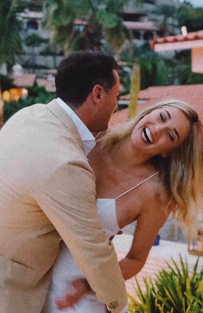 Karl Stefanovic with Jasmine Yarbrough in the lead up to their wedding to be held in Mexico. Picture: Tristan Houghton