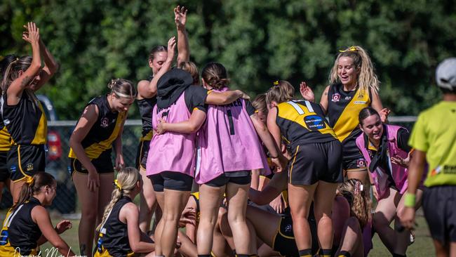 Bakers Creek Tigers Women's team was victorious in the AFL Mackay 2024 grand finals. Picture: Daniel McLean