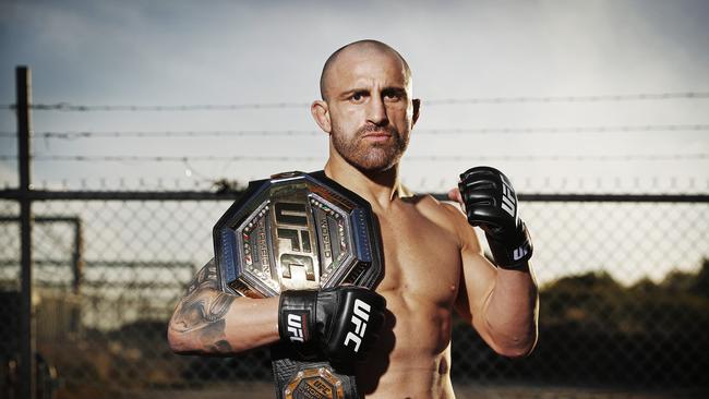 UFC featherweight champion Alexander Volkanovski pictured at The Carriage Works in Sydney. Picture: Sam Ruttyn