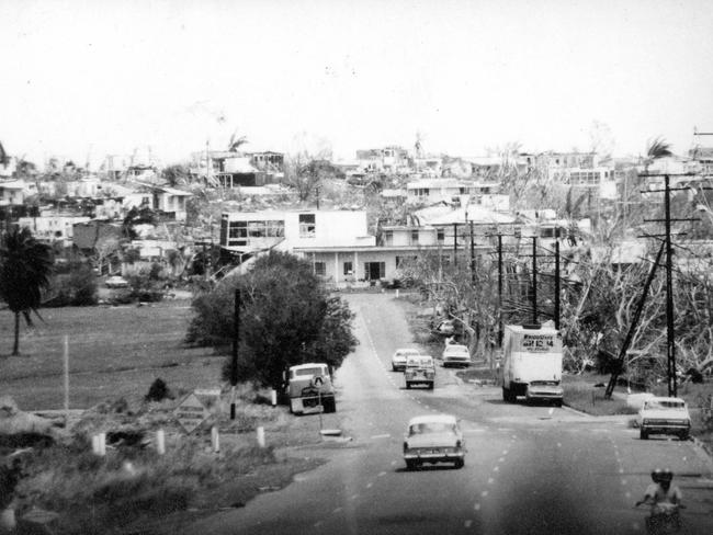 Cyclone Tracy caused major destruction to Darwin. A site close to Darwin’s foreshore near the middle of the town pictured after Cyclone Tracy. Picture: Kerry Byrnes.