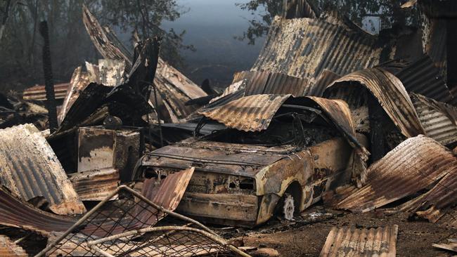 Cobargo the morning after being razed by fire. Picture Gary Ramage