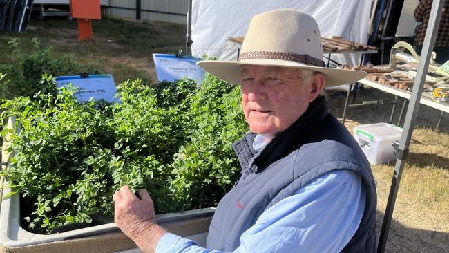 Agronomist Frank McRae of DLF seeds at Orange is pictured at the Henty Machinery Field Days. Picture: Nikki Reynolds
