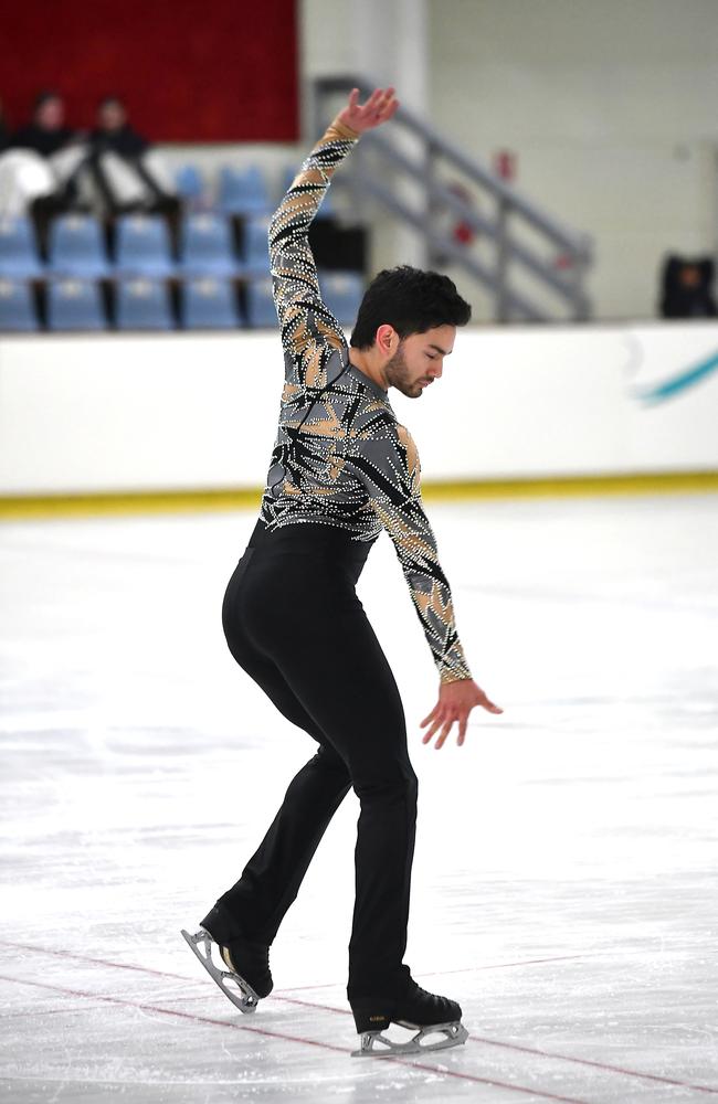 Juan Camilo Yusti from Victoria Australian Figure Skating Championships in Brisbane. Thursday December 1, 2022. Picture, John Gass