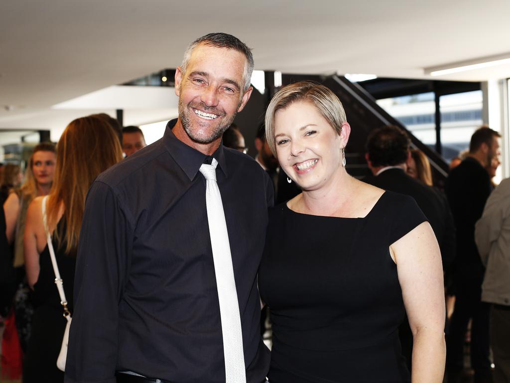 Tas Weekend socials from Tasmanian Leaders Program graduation from Brooke Street Pier. Mark and Emily Monks of West Moonah. Picture: Zak Simmonds