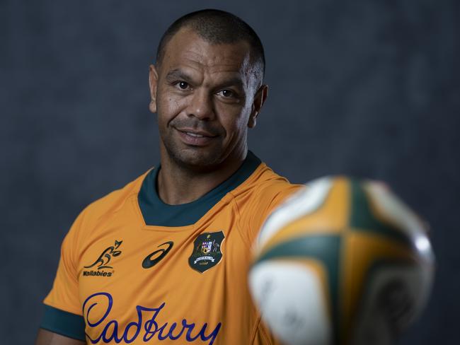 BRISBANE, AUSTRALIA - JUNE 26: Kurtley Beale poses during an Australia Wallabies Portrait Session on June 26, 2024 in Gold Coast, Australia. (Photo by Chris Hyde/Getty Images for ARU)