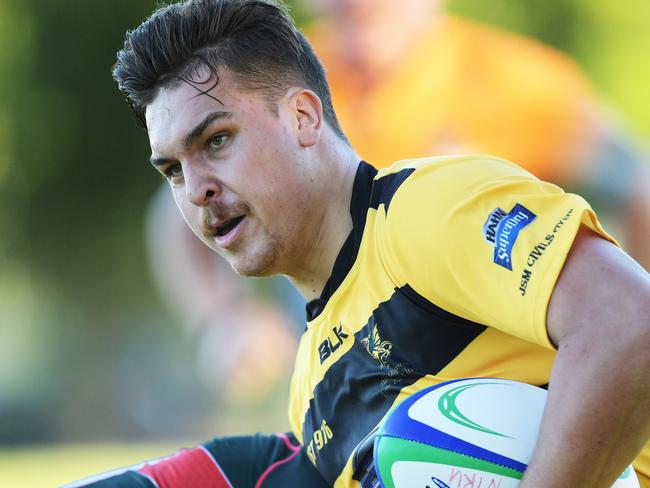 Brayden Cunningham during round 10 Dariwn Rugby, Darwin Dragons v South Darwin Rabbitohs on Saturday, April 13, 2019.