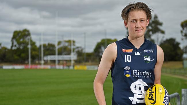 Panthers youngster Brayden Cook chats about the weirdest question an AFL club asked him during an interview ahead of the national draft. Picture: Tom Huntley