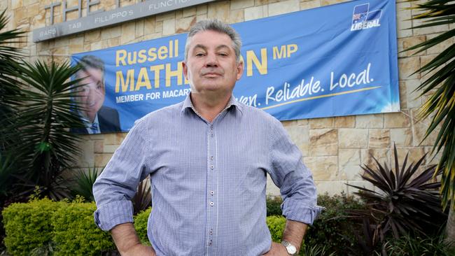 Member for Macarthur, Russell Mathieson who has just lost his seat in the recent Federal Election. Pictured at The Macarthur Tavern in Campbelltown. Picture: Jonathan Ng