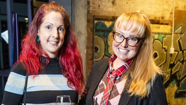 Jenni Morton from Brisbane and Cindy Vogels from Gympie at Brisbane Powerhouse for Catherine Martin presentation, Wednesday, June 23, 2021 - Picture: Richard Walker