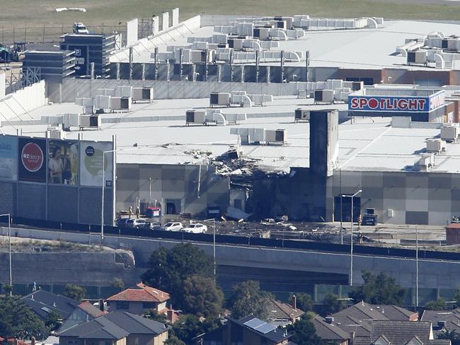 An aerial view of the crash site. Photo: David Caird