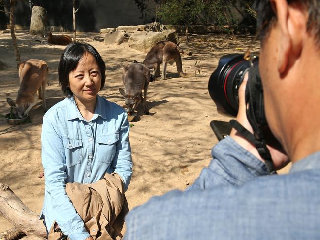 Having seen the real thing at Taronga Zoo, the visitors weren’t so keen on eating kangaroo. Picture: Toby Zerna