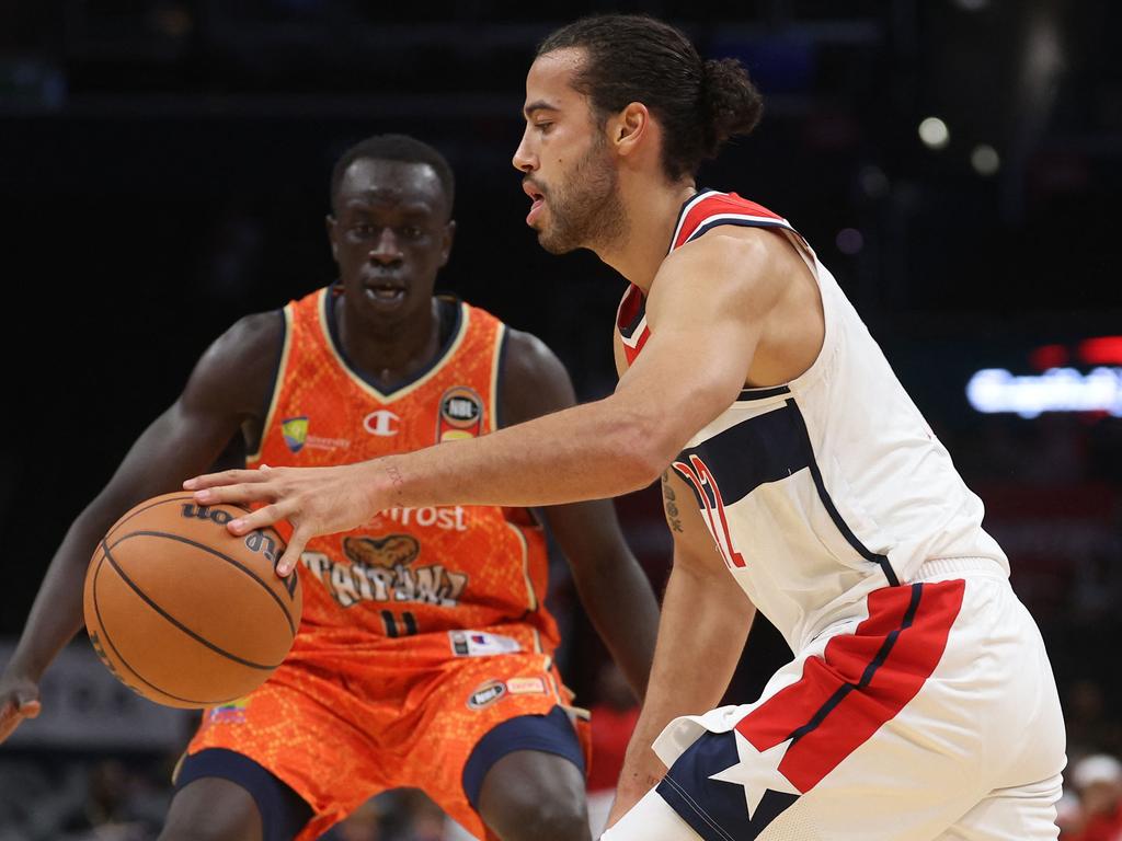 Former NBL MVP Xavier Cooks left the Kings to link with Washington Wizards in the NBA, and is now with Chiba Jets in the Japanese B League. Picture: Getty Images via AFP