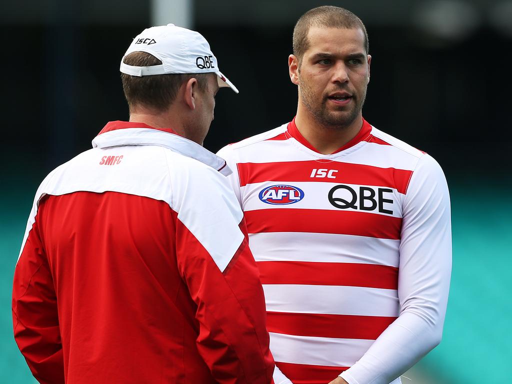 Longmire’s high profile charge Lance Franklin has had mental health battles. Picture: Phil Hillyard