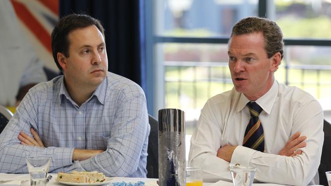 Steven Ciobo, left, and Christopher Pyne will not contest their seats at the next election.