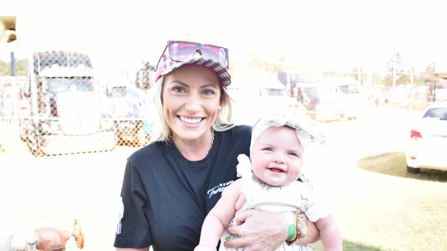 Shyla and Oaklee Ryan from J &amp; S Transport, at the Gatton Showgrounds on Saturday, September 30 for the 2023 Lights on the Hill Trucking Memorial event.